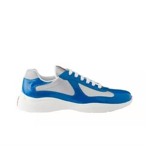 $925 Authentic PRADA AMERICA'S CUP Blue/Silver Sneakers UK 8 US 9 EU 42 BNIB